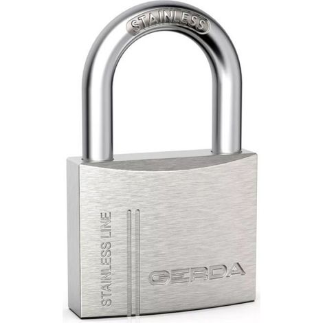 Cadenas - Acier Inoxydable - Ouverture 15 x 18 mm - Corps 30 x 29 mm - Pivot 5 mm - Pour Casiers Portails Extérieur Intérieur - 3 Clés
