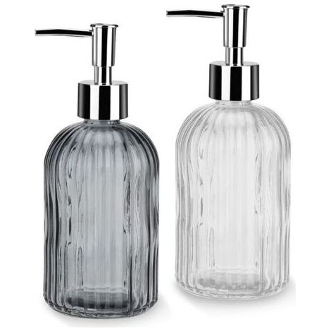 PA Aiperq Distributeur Savon Liquide,Distributeur de Savon en Verre de avec Pompe à Main 2 Pcs Distributeur Liquide Rechargeable pour Salle de Bains Distributeur de Savon de Cuisine (1/5)