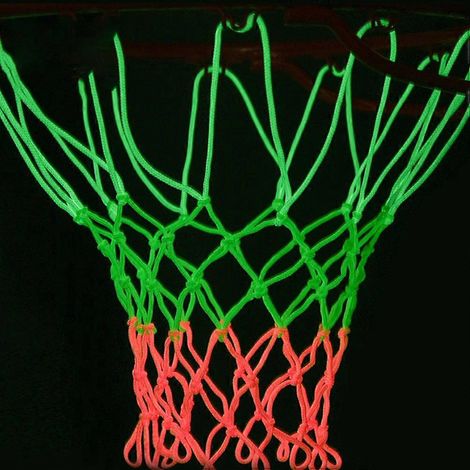 Filet de basket-ball lumineux 2024, filet de basket-ball portable pour les sports d'extérieur dans l'obscurité, filet de remplacement pour panier de basket-ball (1/5)