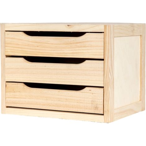 blocco 3 cassetti in legno 29,5x38x30cm - blna30 - astigarraga