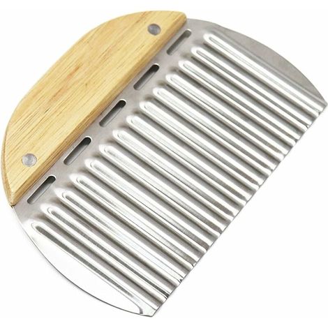 Promotion, Cutter ondulé en acier inoxydable, couteau ondulé coupe-pommes de terre pour pommes de terre, lame de légumes avec bord ondulé pour légumes, couteau ondulé, coupe-frites, (1/5)