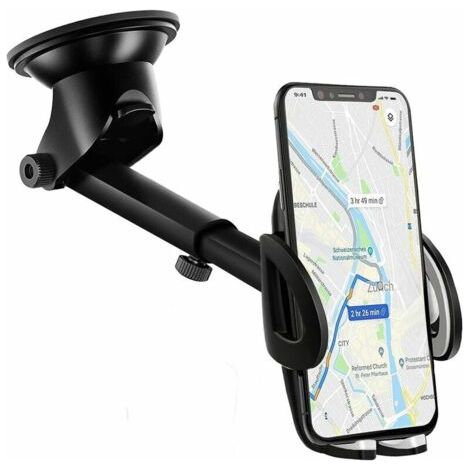 Alovez - Support Telephone Voiture Tableau de Bord [2 en 1] Rotation 360° Universel Support Portable Voiture Ventouse pour Pare-Brise (1/5)