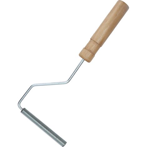 Φ12×100mm rouleau spiralé en fer, manche bois, outil stratifié verre-résine, résistant au feu, nettoyable à l’acétone, débullage, lot unique. (1/5)