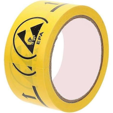 Filiyano-Ruban adhésif de marquage au sol antistatique, jaune, pour zones ESD et signalisation de sécurité, 1 rouleau (1/5)