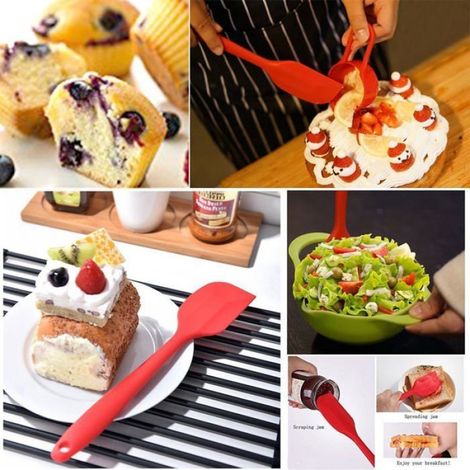 Spatule En Silicone - 21 Cm - Résistant Jusqu À 260 °C - Pour Pâtisserie Et Cuisine - Lot De 5 (1/5)