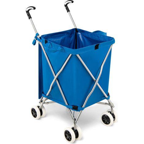 Toile Oxford 600D, chariot de courses pliable avec sac amovible résistant à l'eau pour déplacements quotidiens (1/5)