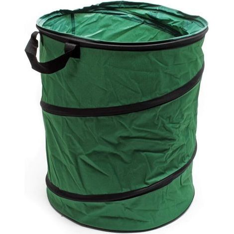 Runder Gartensack von Lntyq – 108 l Fassungsvermögen – 50 x 50 x 55 cm – Pop-up, freistehend, faltbar – für Abfall, abgestorbene Äste, Laub – Gartenarbeit, Laubsammlung (1/5)
