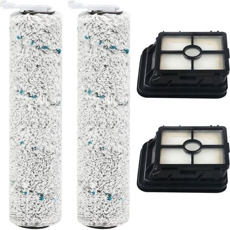 Accessoires pour aspirateur Bissell 2554A/2765Z/2767Z Multi-Surface All in One, 2 filtres de rechange et 2 rouleaux de brosse multi-surfaces (1/4)