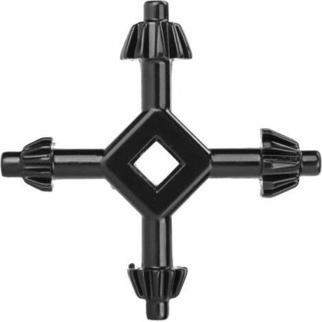 Clé de mandrin de forets 4 en 1, Clé de Mandrin Perceuse, Clé en croix-de mandrin à 4 voies, Clé mandrin perceuse à colonne, Clé en acier multifonctionnelle pour serrer et desserrer le mandrin (1/4)