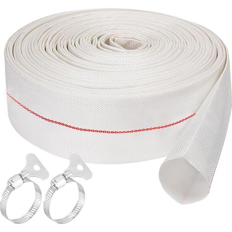 Tuyau Refoulement Plat 25mm 1"10 M Tuyau d'Incendie pour Pompes Submersibles ou Pompes à Eau Sale(25mm, 10) (1/5)
