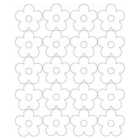 Stickers muraux fleurs, 20 pièces, blanc brillant