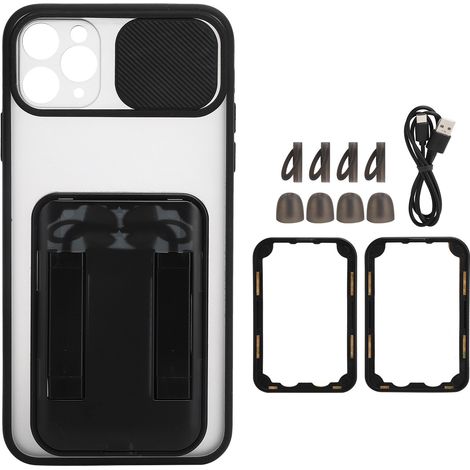 Écouteurs Bluetooth sans fil pour iPhone 12 Pro Max, étui téléphone avec écouteurs magnétiques détachables, une paire (1/5)