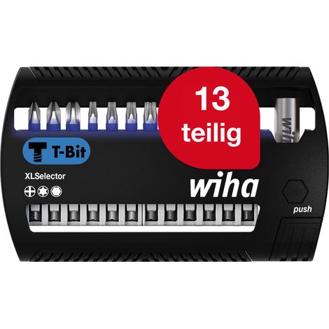 Wiha Bit Set XLSelector 13-tlg. I T-Bit 50 mm PH, TORX, Sechskant 1/4" E6,3 I magnetischer Bithalter I Impact- & Schlagschrauber geeignet (41831) (1/5)