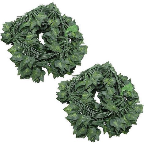 Couronne de 24 plantes grimpantes artificielles, fleurs artificielles, lierre, pour mariage (1/5)