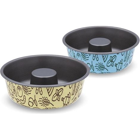 1 Pezzo Teglia Ciambella in Alluminio Antiaderente Air Fry 20 cm 2 Colori