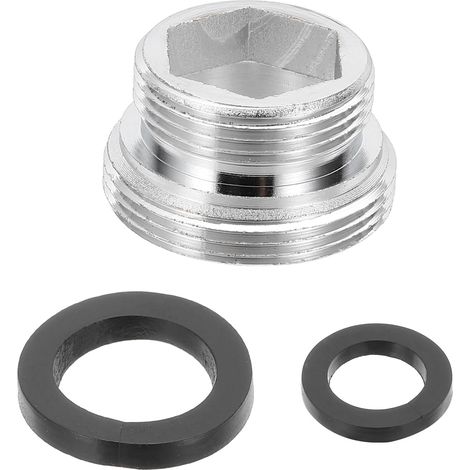 Adaptateur De Mousseur De Robinet, M18 Mâle À M22 Mâle Avec Rondelle, Longueur 13mm Réducteur De Robinet Aérateur, adaptateur robinet cuisine pour tuyau d'arrosage, robinet d'évier (1/5)