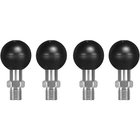 Jeu de 4 adaptateurs de rotule de 25,4 mm (1 pouce) avec filetage métrique M10x1,25, compatibles avec les rotules doubles RAM Mounts taille B M10.WHBYV (1/4)