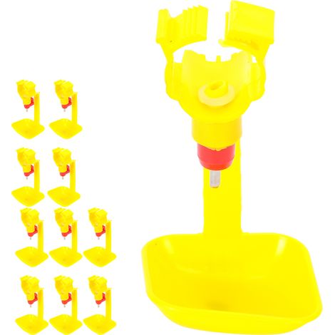 Machine à abreuvoirs automatique monobloc pour volailles (10 pièces), avec tétine suspendue, pour poulets et canards. (1/5)