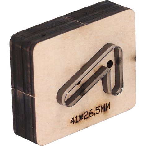 Matrice de découpe pour cuir 41 x 265 mm, forme numéro 7, pour la création de bijoux et autres loisirs créatifs. (1/5)
