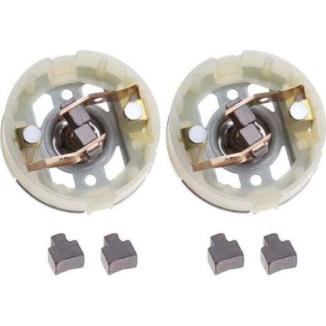 2 porte-balais de charbon pour le moteur RS550 et 4 balais de charbon pour la perceuse-visseuse (1/4)