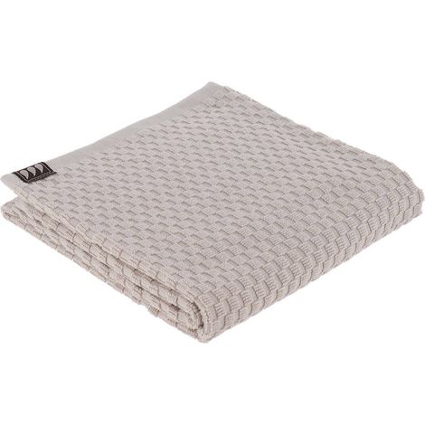 Asciugamano 50x90 cm 100% cotone a scacchiera - grigio - Tendance