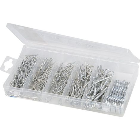 Fixman 771619 Confezione 150 Pezzi di Clip a R, Grigio (1/3)