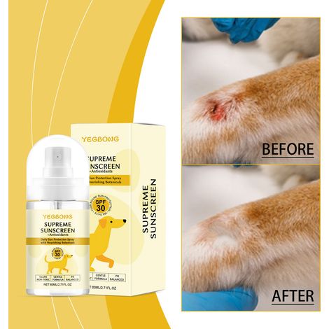 Spray protecteur pour chien, résistant à l'eau et doux, à la vitamine E, soin pour chien - 80 ml -- DTEKGAZ (1/5)