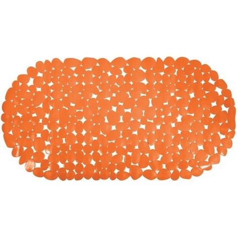 Tapis Fond de baignoire PVC GALETS 35x68cm Orange MSV