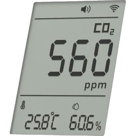 SONOFF SAWF-08P AirGuard CO₂ Moniteur Intelligent de Qualité d'Air Intérieur,Affichage & Alarme en Temps Réel, pour Chambre/Chambre d'Enfant,Compatible Matter, WiFi 2,4 GHz, Détecteur de CO₂/Temp/Humi