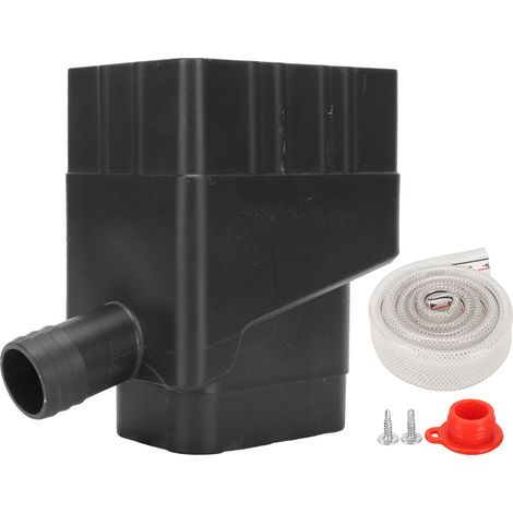 Eosnow Regenwassersammelsystem Standard Downspout Wasser -Diverter -Stecker mit 40 -Zoll -Schlauch für Rasengarten Schwarz (1/5)