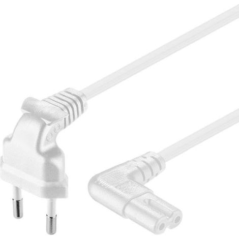 1 Câble d'alimentation, 3m, Fiche européenne C7, 250V, Pour PC Moniteur TV