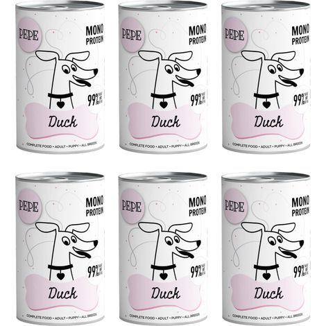 Pepe Enten-Haustierpackung 99 % Ente 6 x 400 g (1/4)