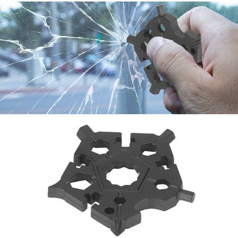 23-in-1 fünfeckiger, schneeflockenförmiger Multifunktionsschlüssel (schwarz) (1/5)