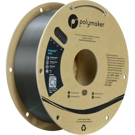 Polymaker PF01046 Dark Gray Green Filamento per stampante 3D ASA resistente agli agenti atmosferici, resistente al calo (1/5)