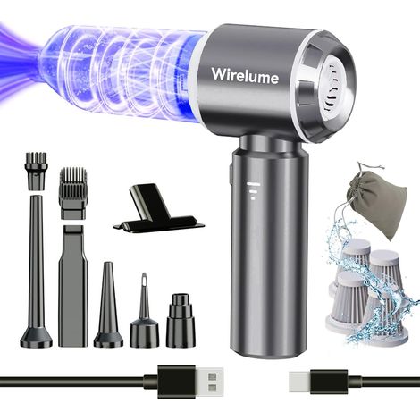 aspirateur à Main sans Fil pour Voiture Puissant Aspiration cyclonique de 25 000 Pa Moteur sans balais Portable Rechargeable léger pour Poils d'animaux véhicule Maison (1/5)