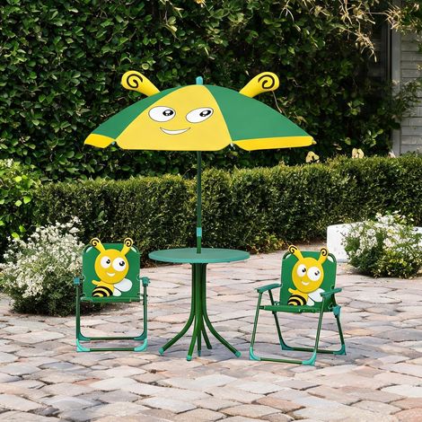 Ensemble de jardin pour enfants en métal et plastique avec table (1/5)