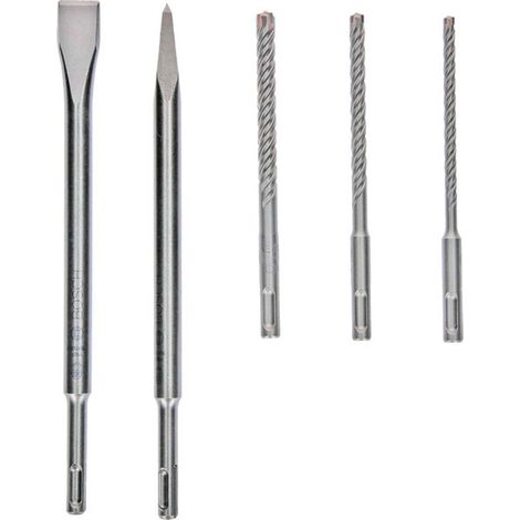 5x Coffret de forets et burins SDS plus-4C (1/5)