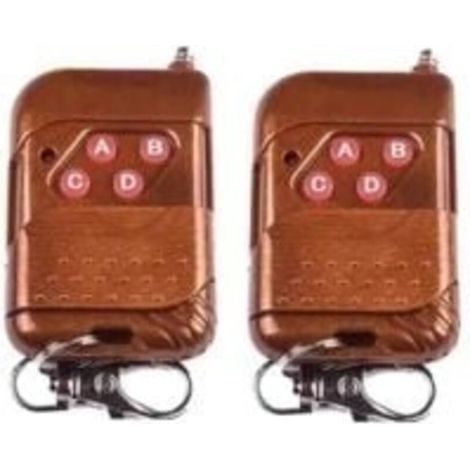 Télécommande radio 315 MHz pour portes sectionnelles, quatre boutons, acajou (1/3)