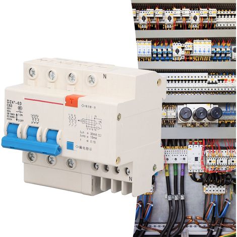 Disjoncteur différentiel triphasé 3P 63A 220V DZ47LE (1/5)