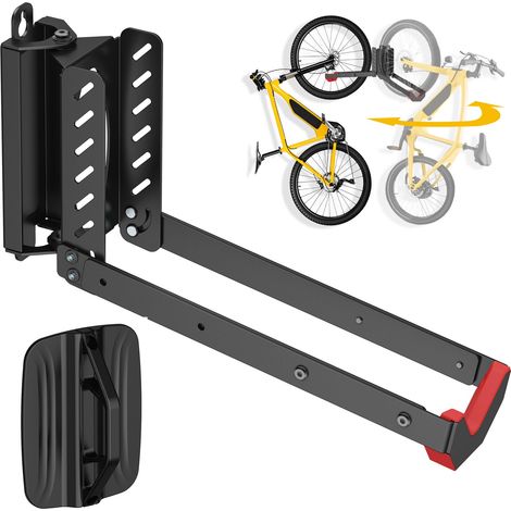 Supporto da parete per bici regolabile - Salvaspazio - Design facile da sollevare con braccio pieghevole e funzione girevole (1/5)