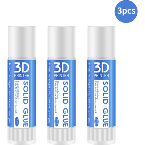 Stück Klebestifte für 3D-Drucker, abwischbar, ungiftig, abwaschbar, für Heizbetten aus Glas.