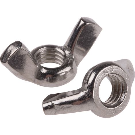 Ecrou à ailes, M10, en Acier Inoxydable A2 304 ( Prix pour Sachet de 25 )