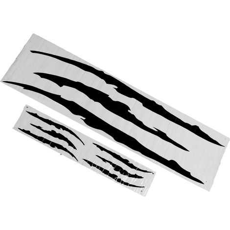 Lot de 2 autocollants universels pour capot de voiture, style griffes, noir. (1/5)