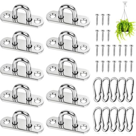 Anneaux de Fixation Plaque Oeillet Crochet Inox Pontet Platine (1/5)