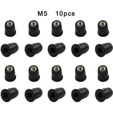 10 vis, boulons et écrous universels M4, M5 et M6 pour pare-brise de moto - M5 (1/5)
