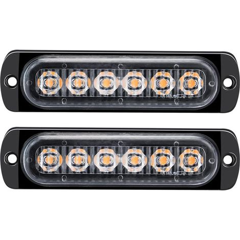 DC12-24V LED Ambre Lumières Stroboscopiques Véhicules Camions Kit (1/5)