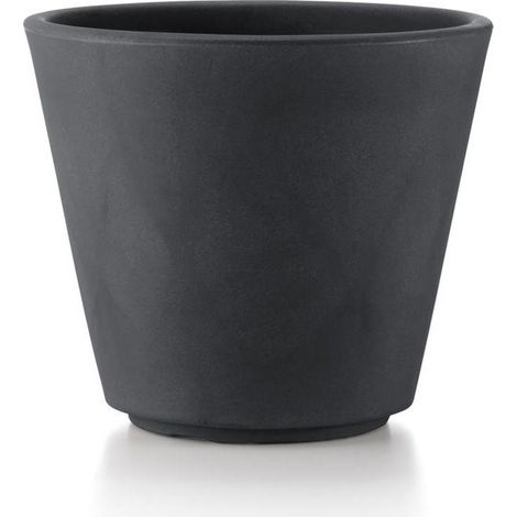 Outdoor "Ribeira Essential" Kunststoffvase für Blumen und Pflanzen -40 cm / Anthrazit