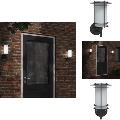 Applique murale d'extérieur noir acier inoxydable - Applique Murale Exterieure - Éclairage Extérieur - Luminaire Mural - Lampadaire Extérieur - Lumière Extérieure (1/5)