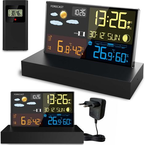 Station météo avec écran BD-912 noire (1/5)