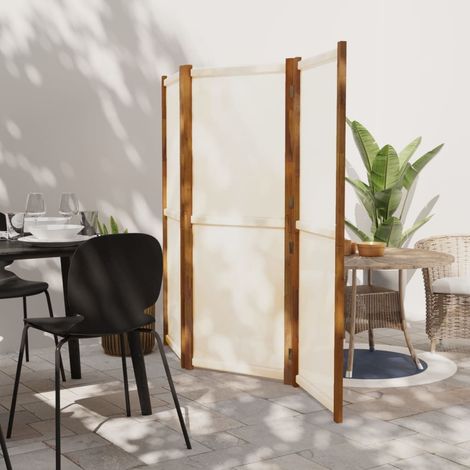 Paravent Cloison de séparation 3 panneaux - Séparateur de Jardin Blanc crème 210x180 cm BV519944 - BonneVie (1/5)